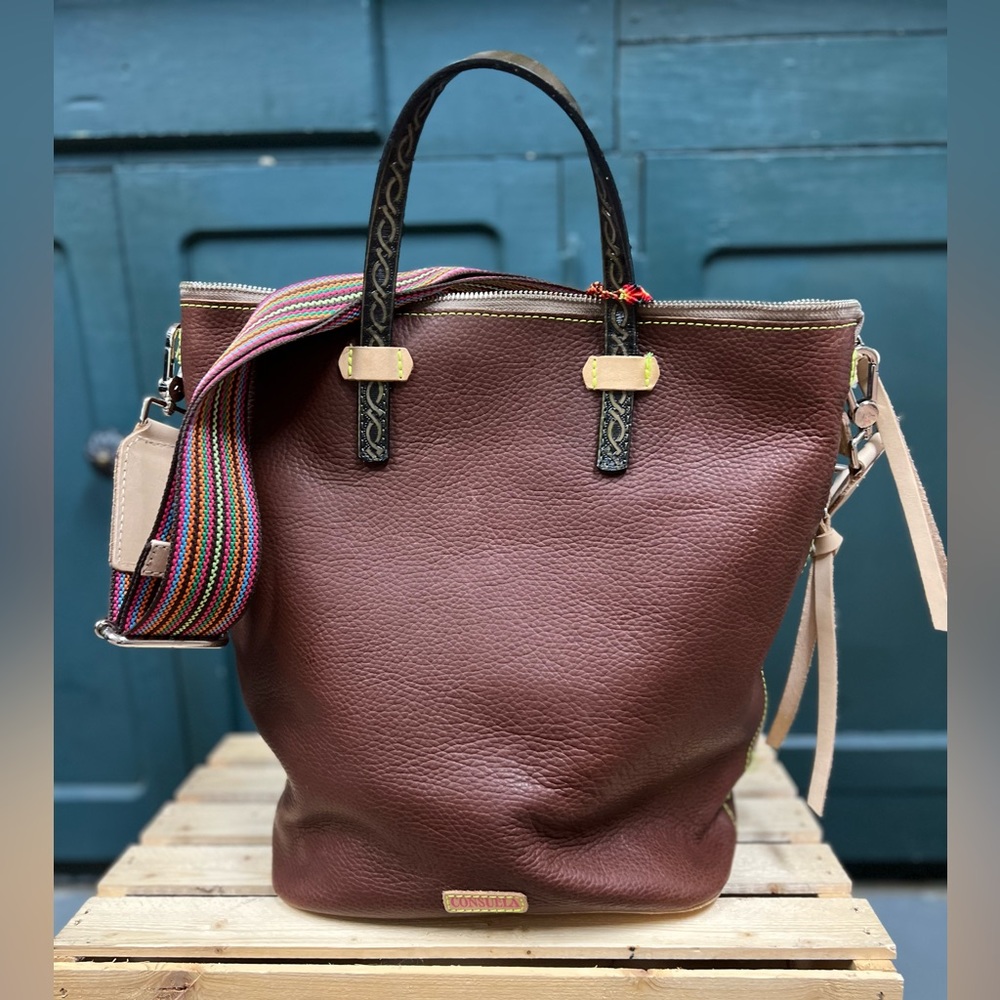 Consuela Magdalena Sling, brown leather, backpack, crossbody. Good condition!